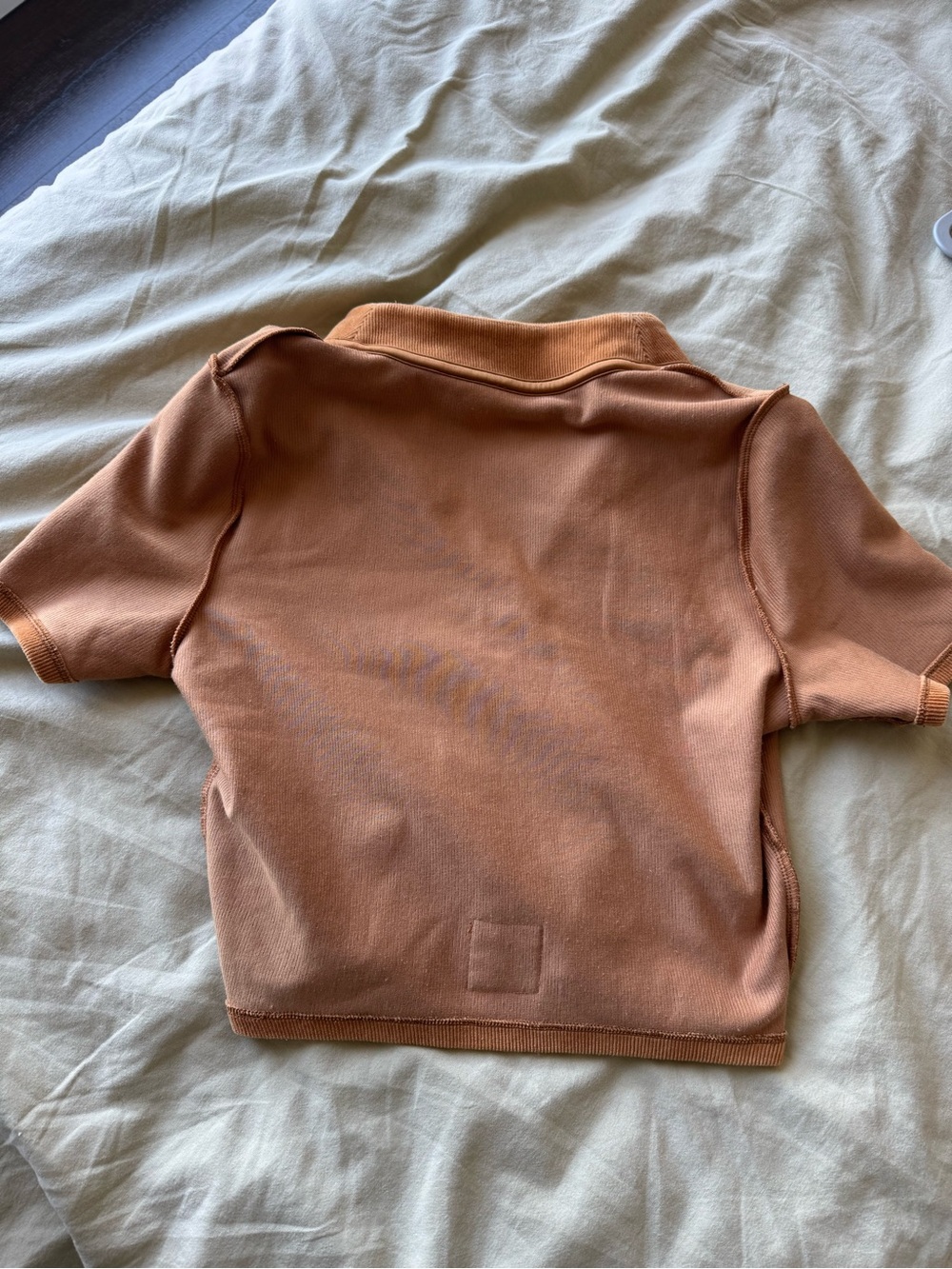 Alo Yoga Micro Corduroy 2 Piece Set Toffee Flare Pants Crop Top S - Picture 9 of 12